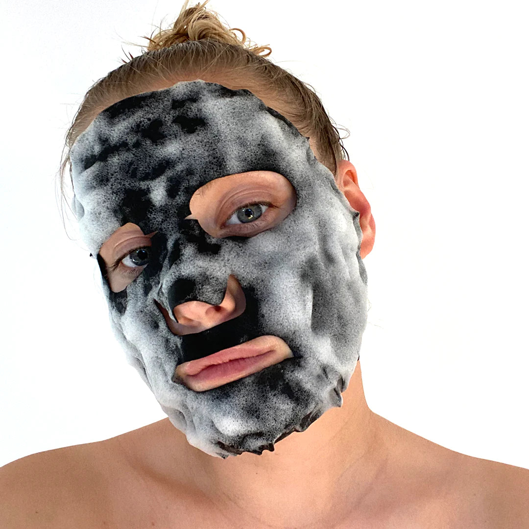 DETOXIFYING Bubbling Cleansing Sheet Mask with Activated Charcoal 1 pcs