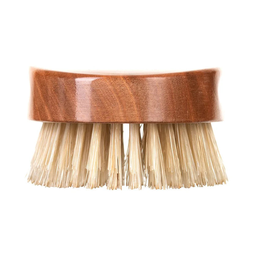 Mens Finest Cherrywood Pure White Bristle Oval Brush 107 x 64 mm MC4