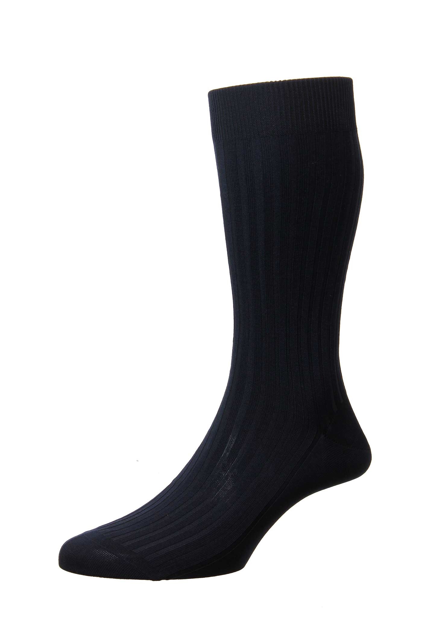 Men's Socks - Danvers (5614) 5x3 Rib Fil d'Ecosse / Cotton Lisle - NAVY
