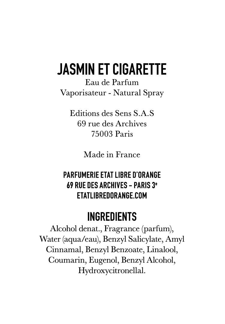 JASMIN ET CIGARETTE Eau de Parfum 50ml